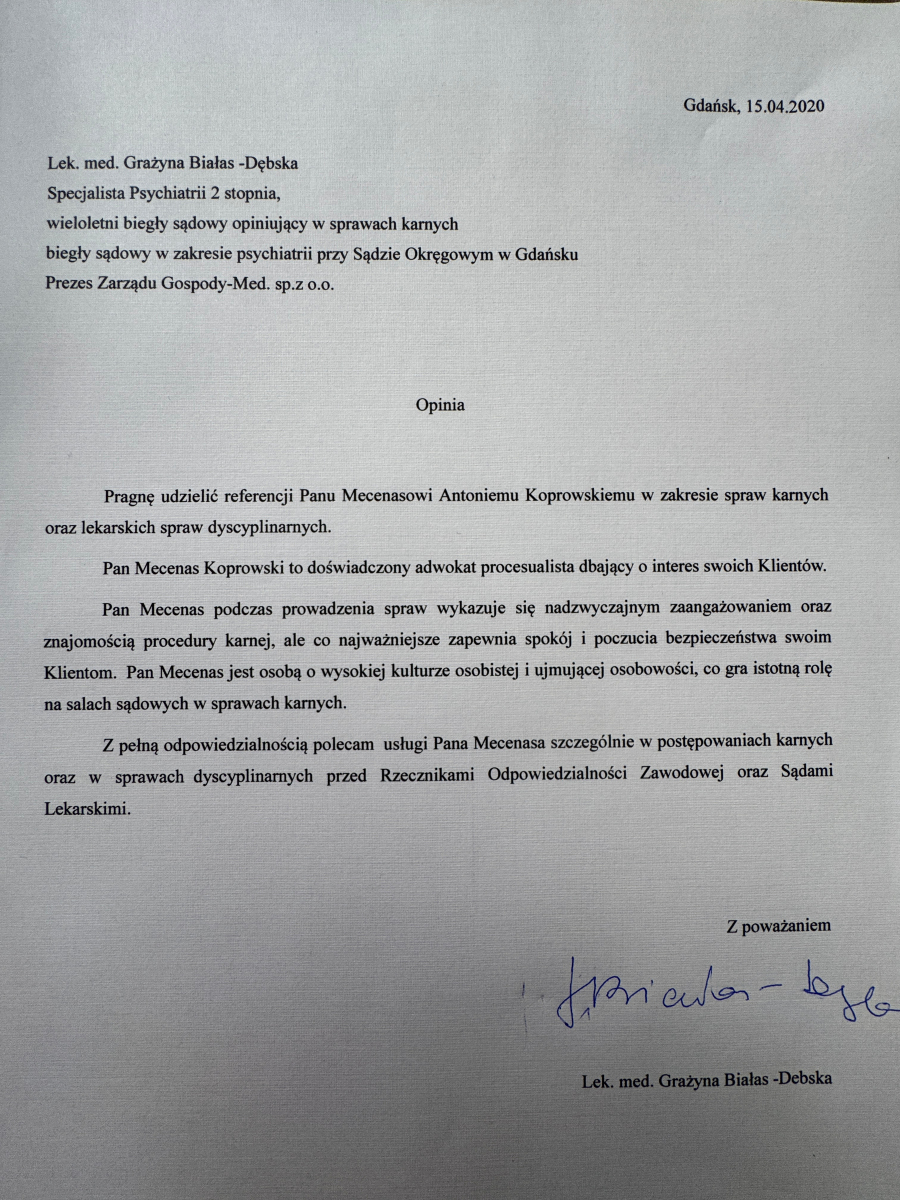 lek. med. Grażyna Białas-Dębska